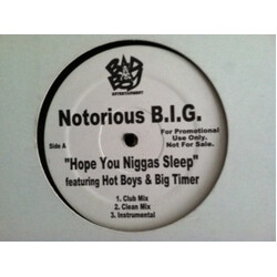 Notorious B.I.G. Hope You Niggas Sleep / Big Booty Hoes USED VINYL 12INCH MISPRINT PROMO