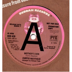 Curtis Mayfield Mother's Son USED VINYL 7INCH 45 RPM SINGLE PROMO