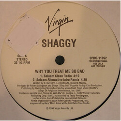 Shaggy Why You Treat Me So Bad USED VINYL 12INCH 33 S RPM PROMO STEREO