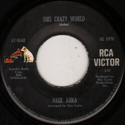 Paul Anka This Crazy World USED VINYL 7INCH 45 RPM