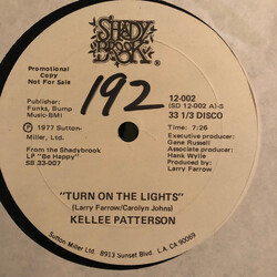Kellee Patterson Turn On The Lights / I Love Music USED VINYL 12INCH 33 S RPM PROMO