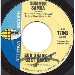 Bud Shank / Chet Baker Summer Samba / Monday Monday USED VINYL 7INCH 45 RPM SINGLE PROMO