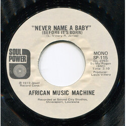 African Music Machine Never Name A Baby (Before It's Born) / The Dapp USED VINYL 7INCH PROMO MONO