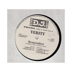 Verity Remember USED VINYL 12INCH PROMO WHITE LABEL