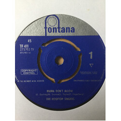 The Rooftop Singers Mama Don't Allow USED VINYL 7INCH SINGLE 45 RPM