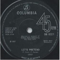 Lulu Let's Pretend USED VINYL 7INCH 45 RPM SINGLE