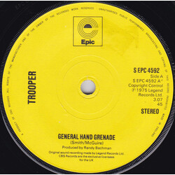 Trooper (4) General Hand Grenade USED VINYL 7INCH 45 RPM