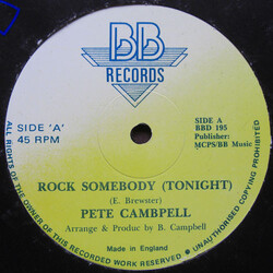 Pete Campbell Rock Somebody (Tonight) / Ladies Only USED VINYL 12INCH 45 RPM