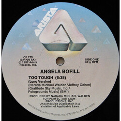 Angela Bofill Too Tough USED VINYL 12INCH 33 S RPM