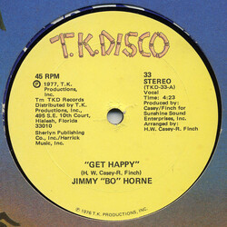 Jimmy "Bo" Horne Get Happy / It's Your Sweet Love USED VINYL 12INCH 45 RPM STEREO