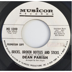 Dean Parrish Bricks, Broken Bottles And Sticks / I'm Over Eighteen USED VINYL 7INCH 45 RPM SINGLE PROMO MONO
