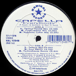 Cappella Everybody USED VINYL 12INCH 33 S RPM