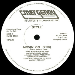 Style (5) Movin' On USED VINYL 12INCH 33 S RPM PROMO STEREO