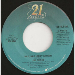Jim Croce Bad, Bad Leroy Brown / Operator (That's Not The Way It Feels) USED VINYL 7INCH 45 RPM SINGLE STEREO