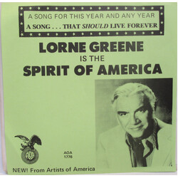 Lorne Greene Spirit Of America USED VINYL 7INCH 45 RPM PROMO