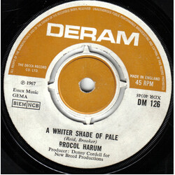 Procol Harum A Whiter Shade Of Pale USED VINYL 7INCH 45 RPM SINGLE MONO