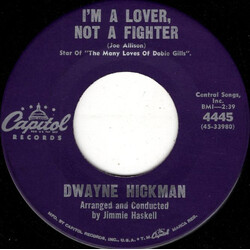 Dwayne Hickman I'm A Lover, Not A Fighter / I Pass Your House USED VINYL 7INCH 45 RPM SINGLE