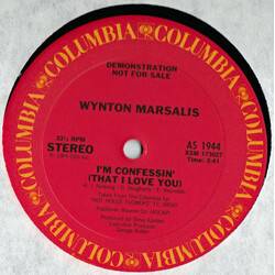 Wynton Marsalis I'm Confessin' (That I Love You) / Lazy Afternoon USED VINYL 12INCH 33 S RPM MAXI-SINGLE PROMO