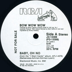 Bow Wow Wow Baby, Oh No USED VINYL 12INCH PROMO 33 S RPM