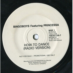 Bingoboys / Princessa (2) How To Dance USED VINYL 7INCH 45 RPM SINGLE PROMO