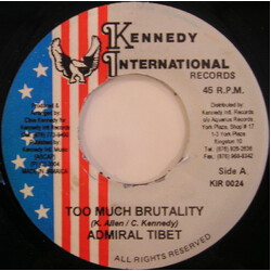 Admiral Tibet Too Much Brutality USED VINYL 7INCH 45 RPM