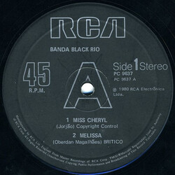 Banda Black Rio Miss Cheryl USED VINYL 12INCH 45 RPM SINGLE