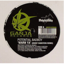 Potential Bad Boy Warn Ya (Ebony Dubsters Remix) USED VINYL 45 RPM SINGLE SIDED ETCHED 12INCH