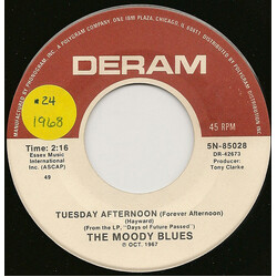 The Moody Blues Tuesday Afternoon (Forever Afternoon) USED VINYL 7INCH SINGLE 45 RPM REISSUE