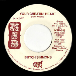 Butch Simmons (2) Your Cheatin' Heart USED VINYL 7INCH 45 RPM SINGLE PROMO