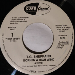 T.G. Sheppard Born In A High Wind USED VINYL 7INCH 45 RPM PROMO
