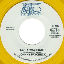 Johnny Paycheck Lefty Was Right USED VINYL 7INCH PROMO