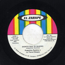 Augustine Ramirez Siento Que Te Quiero USED VINYL 7INCH 45 RPM
