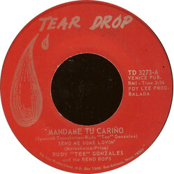 Rudy "Tee" Gonzales And The Reno Bops Mandame Tu Cariño = Send Me Some Lovin' USED VINYL 7INCH 45 RPM