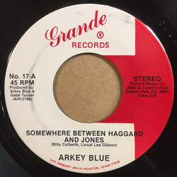 Arkey Blue Somewhere Between Haggard And Jones USED VINYL 7INCH 45 RPM SINGLE STEREO