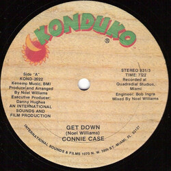 Connie Case Get Down USED VINYL 12INCH 33 S RPM STEREO
