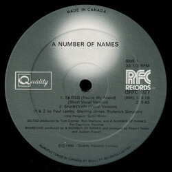 A Number Of Names Skitso / Sharevari USED VINYL 12INCH 33 S RPM