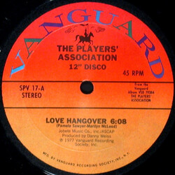 The Players Association Love Hangover USED VINYL 12INCH 45 RPM STEREO