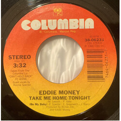 Eddie Money Take Me Home Tonight / Calm Before The Storm USED VINYL 7INCH 45 RPM SINGLE STYRENE STEREO