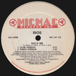 Rios Sisters Hold Me USED VINYL 12INCH 33 S RPM