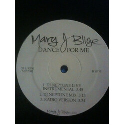 Mary J. Blige Dance For Me USED VINYL 12INCH WHITE LABEL