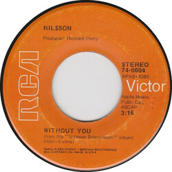 Harry Nilsson Without You USED VINYL 7INCH 45 RPM SINGLE