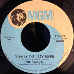 The Osmonds Down By The Lazy River USED VINYL 7INCH 45 RPM SINGLE STYRENE STEREO MONO