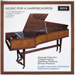 George Malcolm / Valda Aveling / Geoffrey Parsons (2) / Simon Preston / English Chamber Orchestra / Raymond Leppard Music For 4 Harpsichords Vinyl LP 