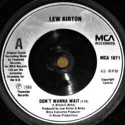 Lew Kirton Don't Wanna Wait USED VINYL 7INCH SINGLE