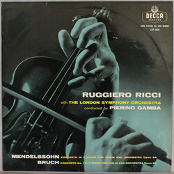 Ruggiero Ricci / London Symphony Orchestra / Pierino Gamba / Felix Mendelssohn-Bartholdy / Max Bruch Concerto In E Minor For Violin And Orchestra Opus