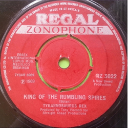 Tyrannosaurus Rex King Of The Rumbling Spires Vinyl 7" USED