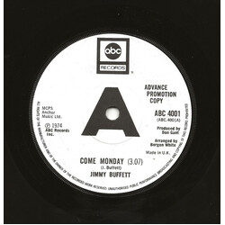Jimmy Buffett Come Monday USED VINYL 7INCH 45 RPM SINGLE PROMO