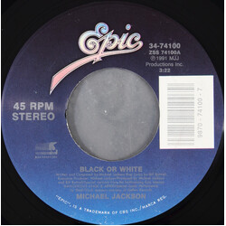 Michael Jackson Black Or White USED VINYL 7INCH 45 RPM STEREO