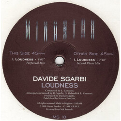 Davide Sgarbi Loudness USED VINYL 12INCH