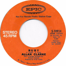 Allan Clarke Ruby USED VINYL 7INCH 45 RPM SINGLE PROMO STEREO